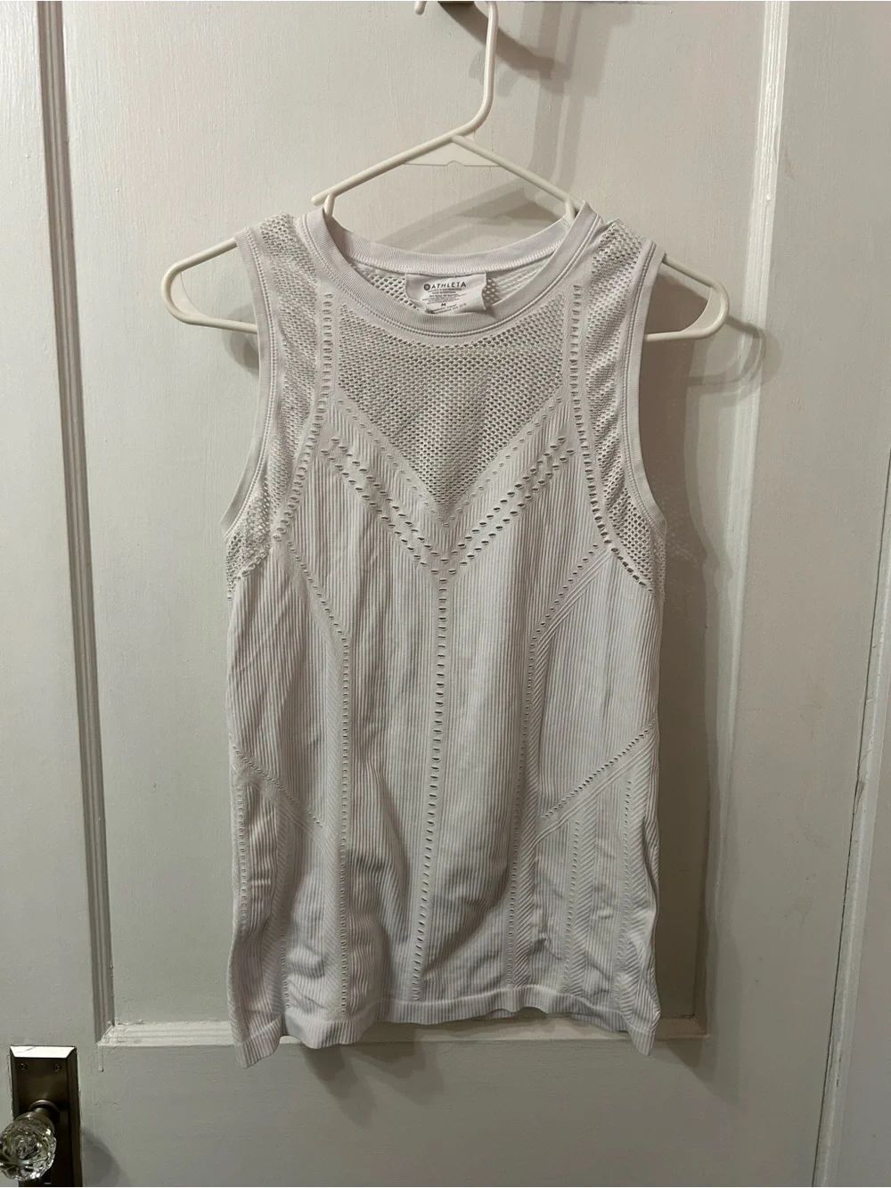 Athleta White Engineered Knit Tank